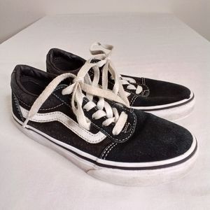 Vans Off The Wall 500714 Old Skool Youth Black Skate Shoes 2 Canvas Sneakers